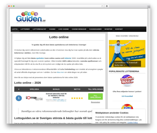 WP theme High Roller - lottoguiden.se