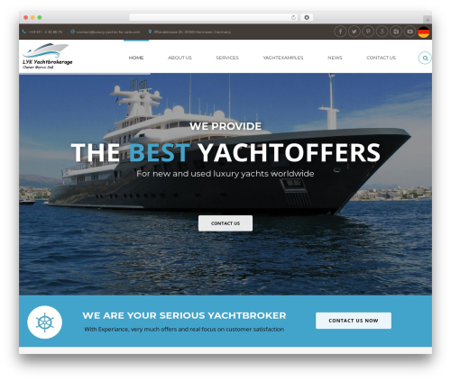 Accent best WordPress theme - luxury-yachts-for-sale.com