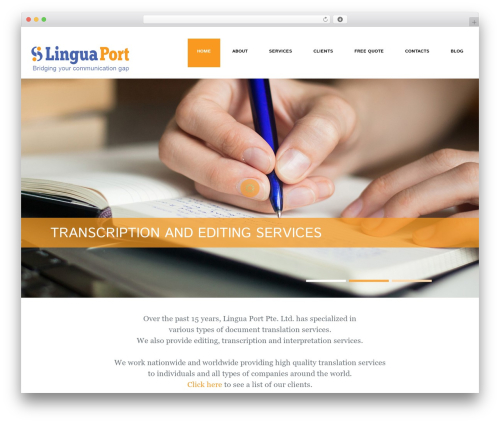 cherry WordPress theme - lingua-port.com