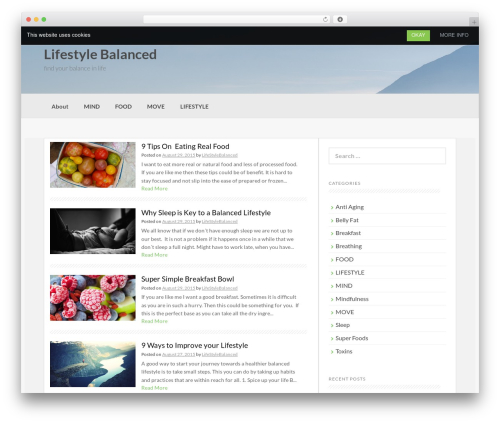 Coller WordPress theme free - lifestylebalanced.com