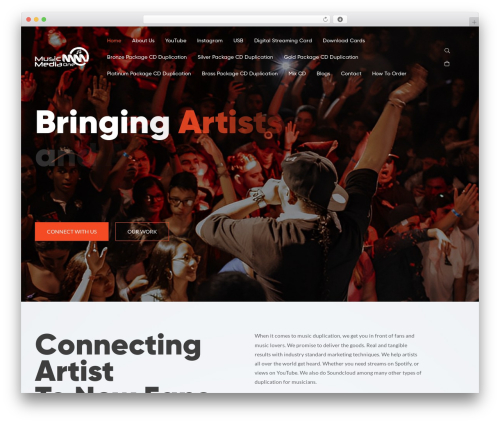 Custom Theme WordPress website theme - musicmediaone.com