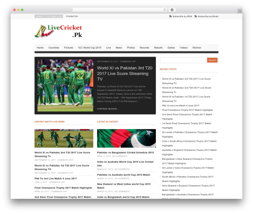 Deadline WordPress theme design - livecricket.pk