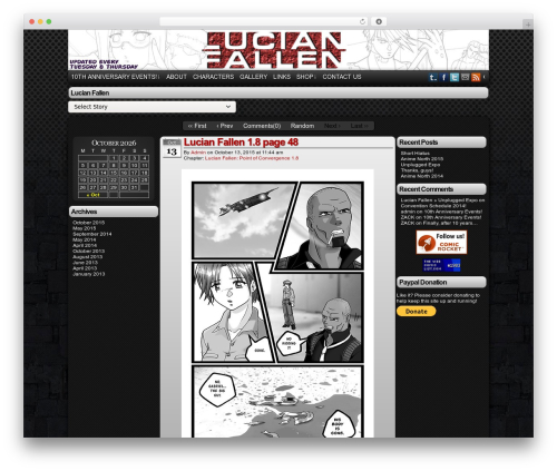 Easel theme WordPress - lucianfallen.com