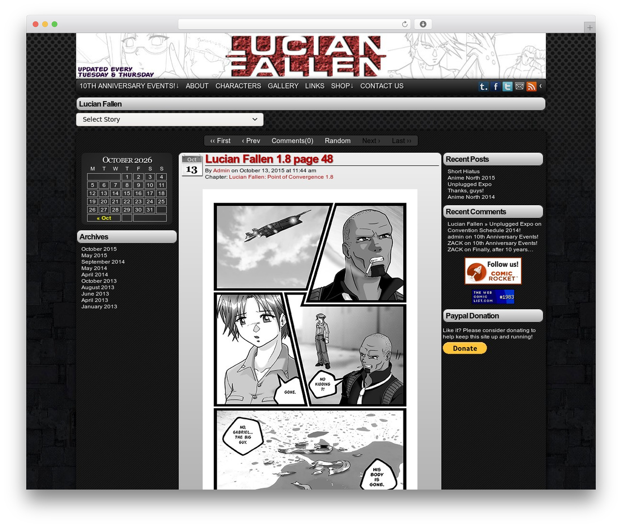 Easel theme WordPress - lucianfallen.com