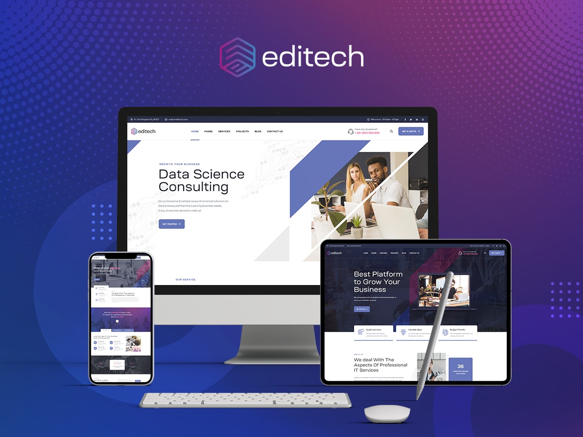 Editech company WordPress theme