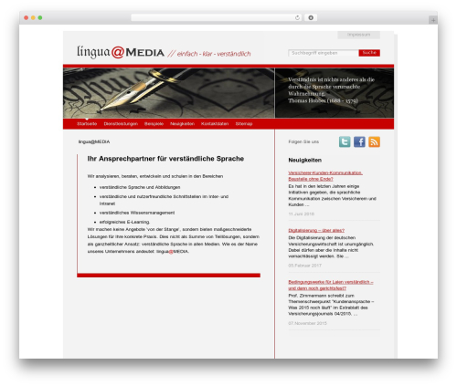 Lingua top WordPress theme - linguaetmedia.de
