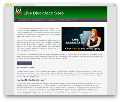 Made WordPress theme - liveblackjacksites.com