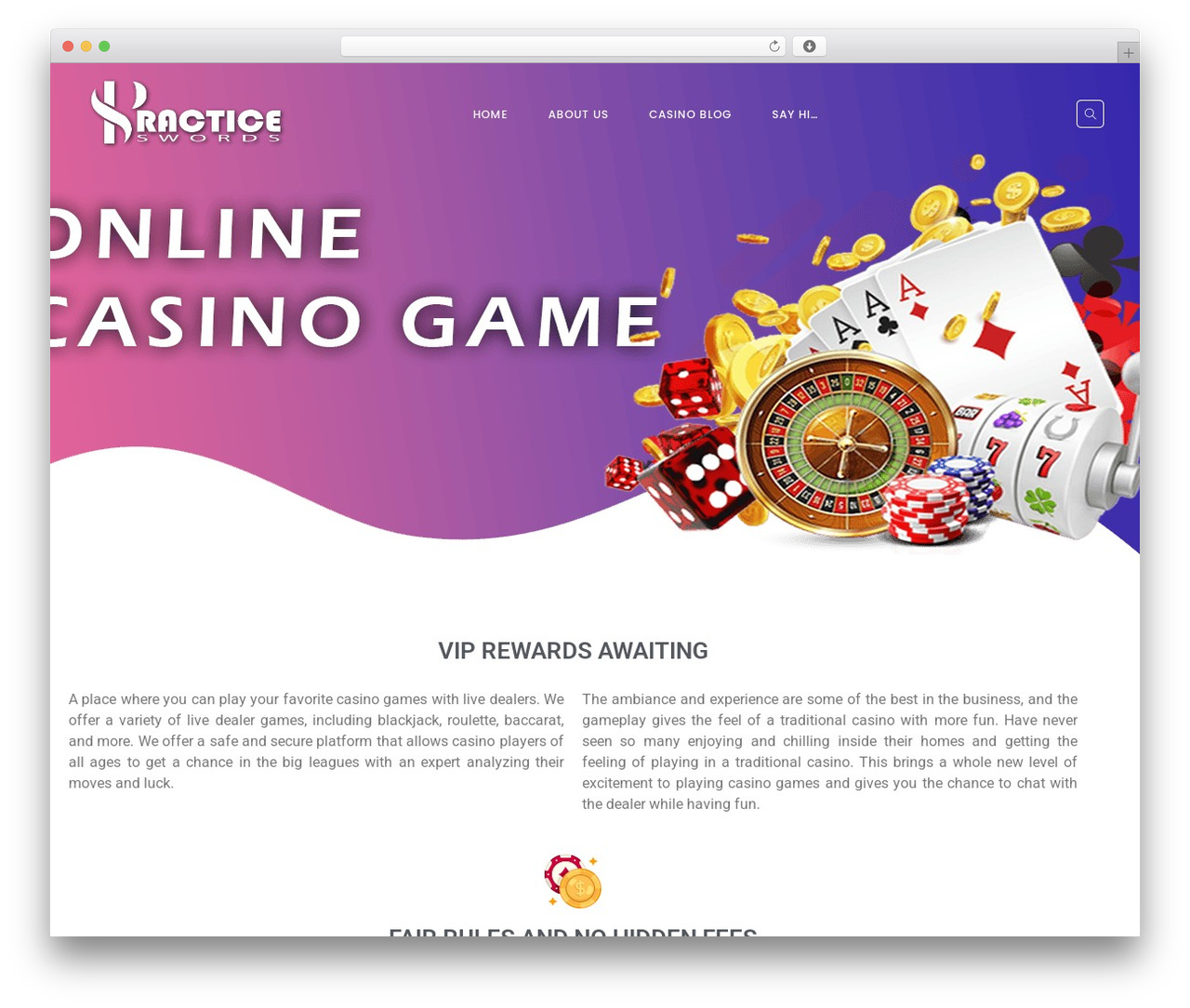 Springy theme WordPress - practice-swords.com