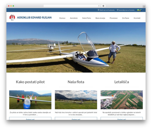 Virtue free WP theme - aeroklub-edvardrusjan.si