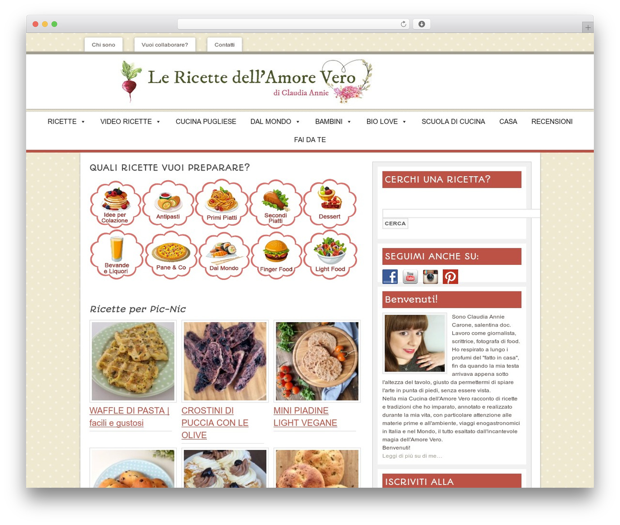 WordPress theme Innovative Child Theme - lericettedellamorevero.com