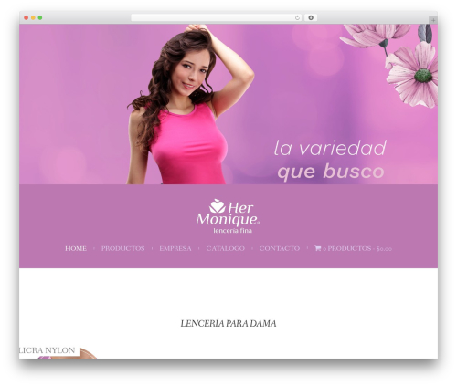 WordPress theme Flowvin - lenceriamonique.com.mx