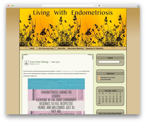 WordPress website theme timeless - livingwithendometriosis.org