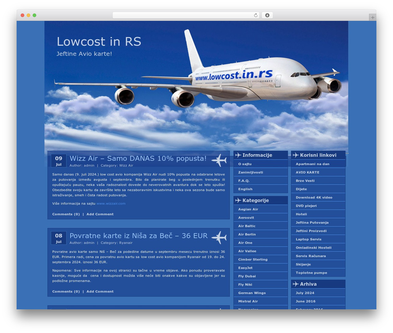 Airplane Theme WordPress theme - lowcost.in.rs Airplane Theme WordPress theme - lowcost.in.rs