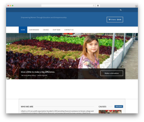 Benevolence theme WordPress - liftedfoundation.org