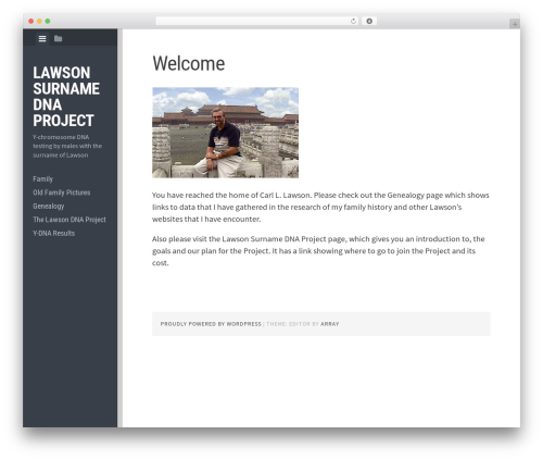 Best WordPress theme Editor - lawsondna.org/home