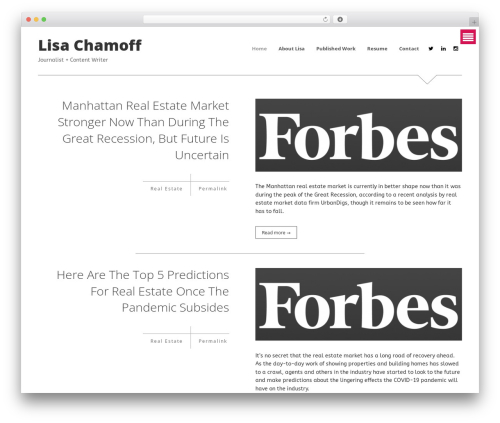 Wi portfolio WordPress plugin - lisachamoff.com