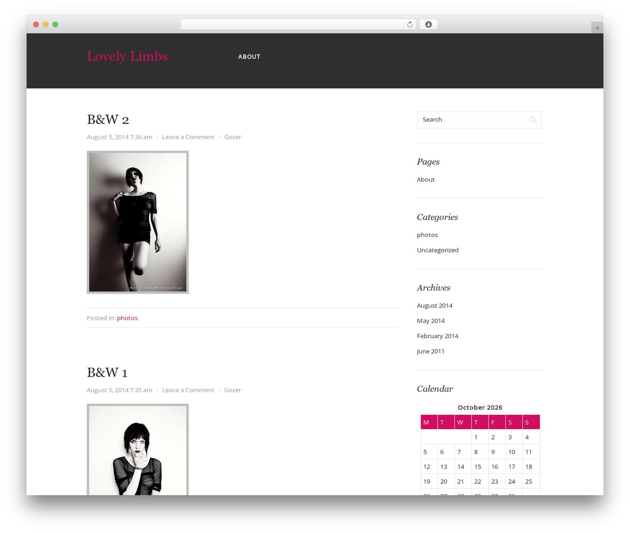 Cave WordPress theme - lovelylimbs.com