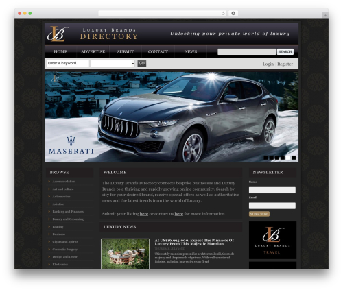 DirectoryPress WordPress theme - luxurybrandsdirectory.com