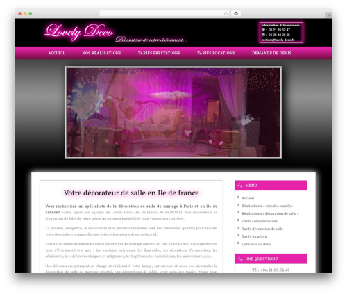 Frau WordPress website theme - lovely-deco.fr
