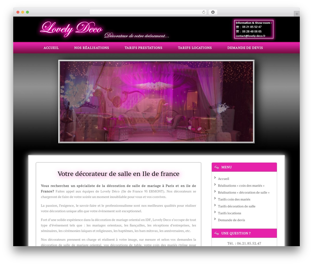 Frau WordPress website theme - lovely-deco.fr