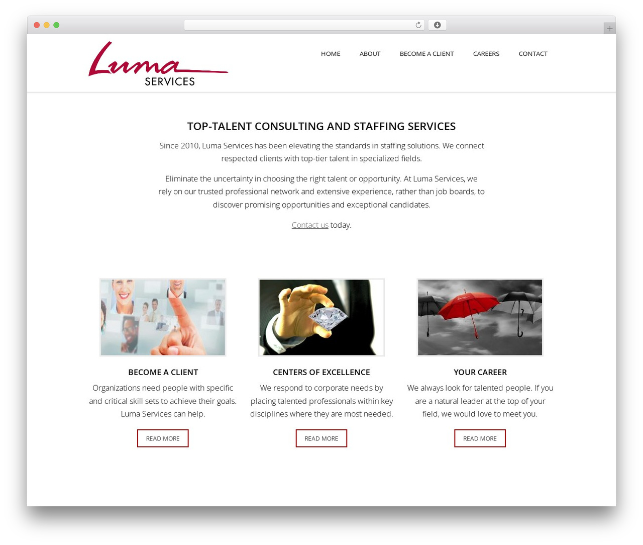 Indigo theme WordPress - lumaservices.com