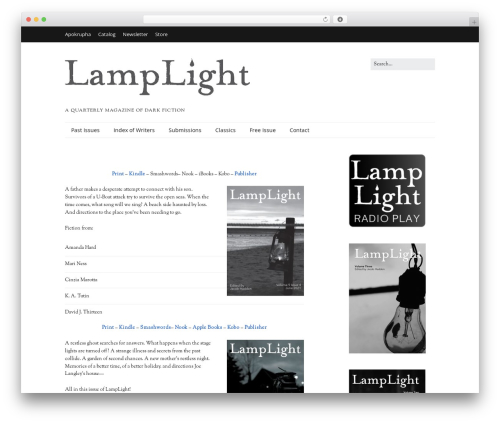Make free website theme - lamplightmagazine.com