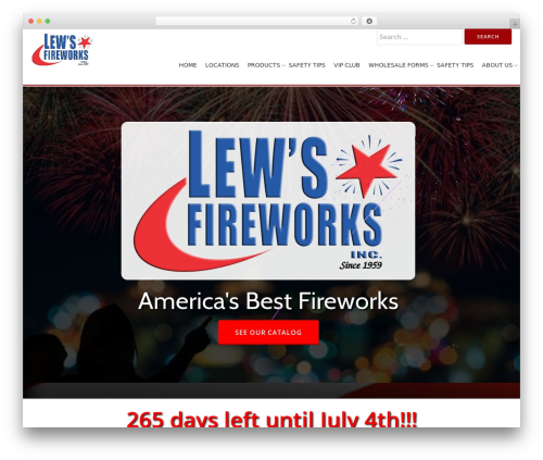 Parallax One theme WordPress - lewsfireworks.com