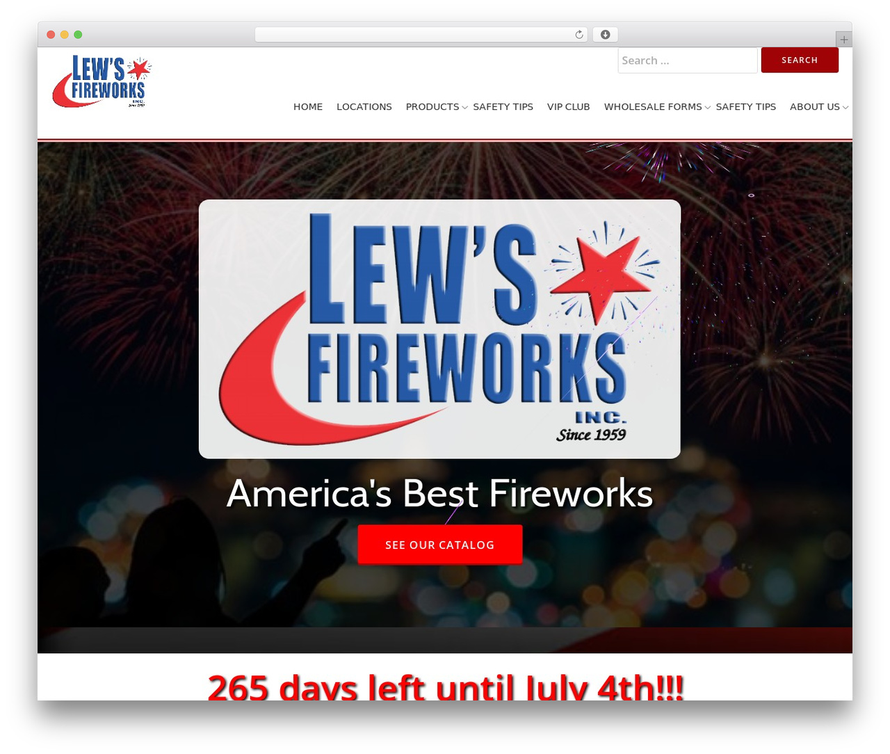 Parallax One theme WordPress - lewsfireworks.com