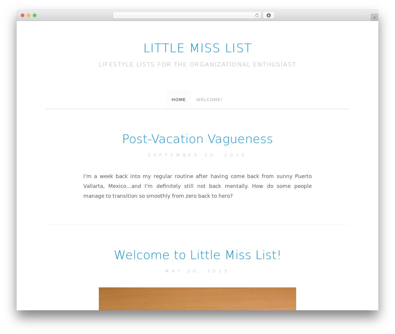 Simple Style theme WordPress - littlemisslist.com Simple Style theme WordPress - littlemisslist.com