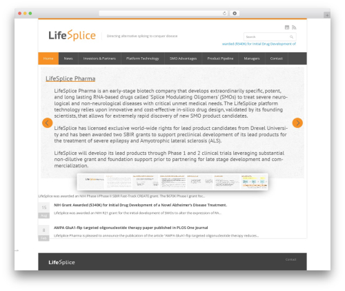 Theme WordPress LifeSplice - lifesplicepharma.com