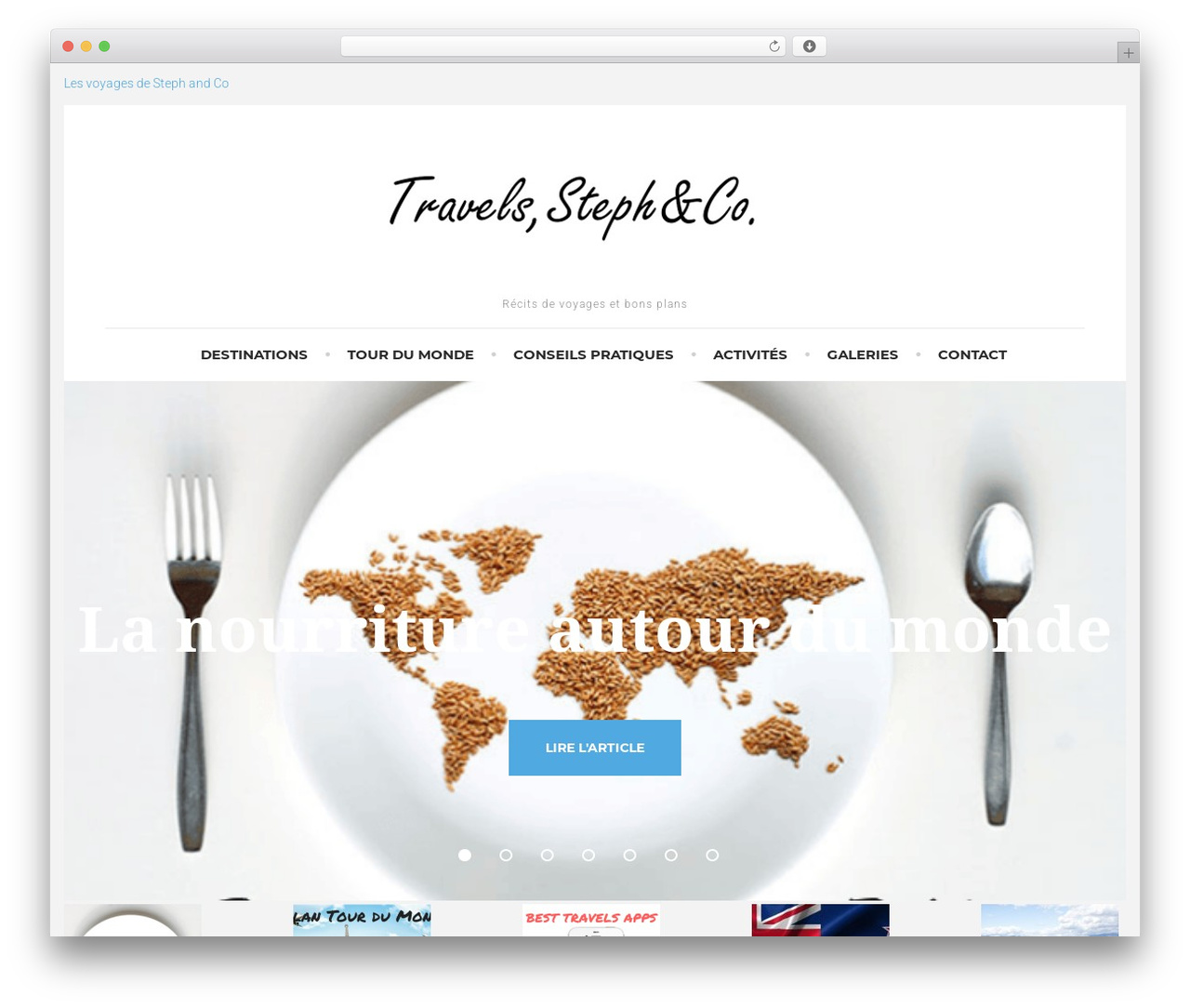 Travelop theme WordPress - travels-stephandco.com