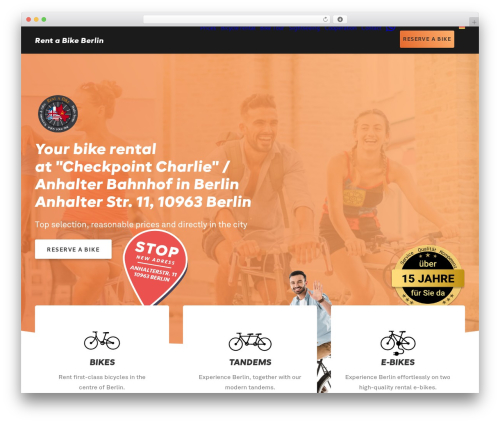 Uncode WordPress website theme - rentabike-berlin.de