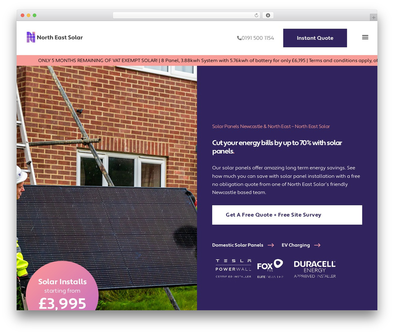 A Sleeky Theme WordPress theme - northeastsolar.co.uk