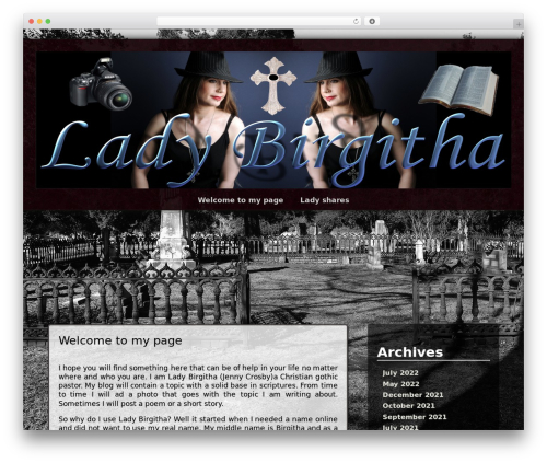 Adventure+ WordPress theme - ladybirgitha.com