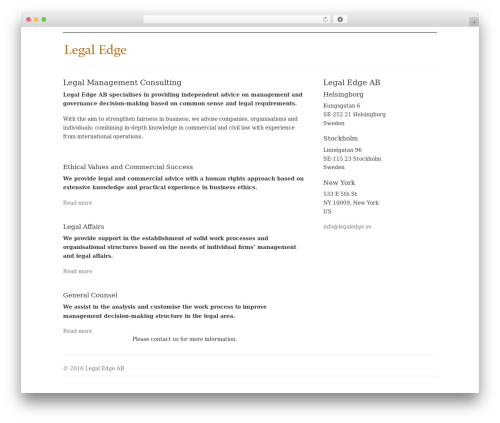 Best WordPress theme Tersus - legaledge.se