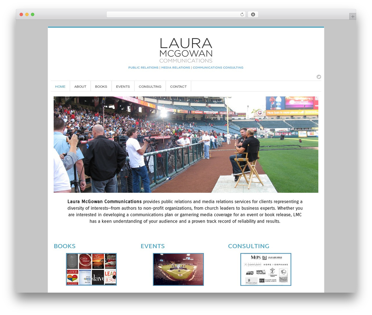 InterStellar WordPress page theme - lauramcgowan.com