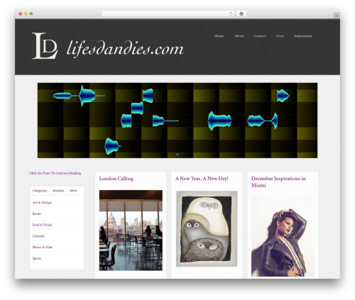 Kundera WordPress theme - lifesdandies.com