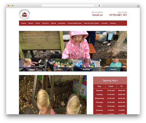 Business opening hours WordPress plugin - ladybirdsdaynursery.co.uk