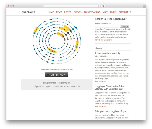 Html5 audio player pro WordPress plugin - longplayer.org