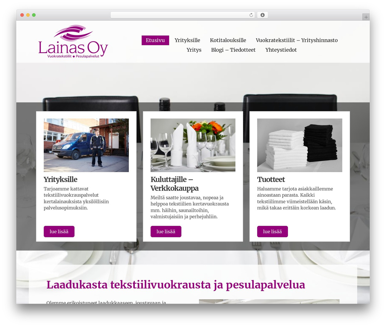 Mainio WP theme - lainas.fi Mainio WP theme - lainas.fi