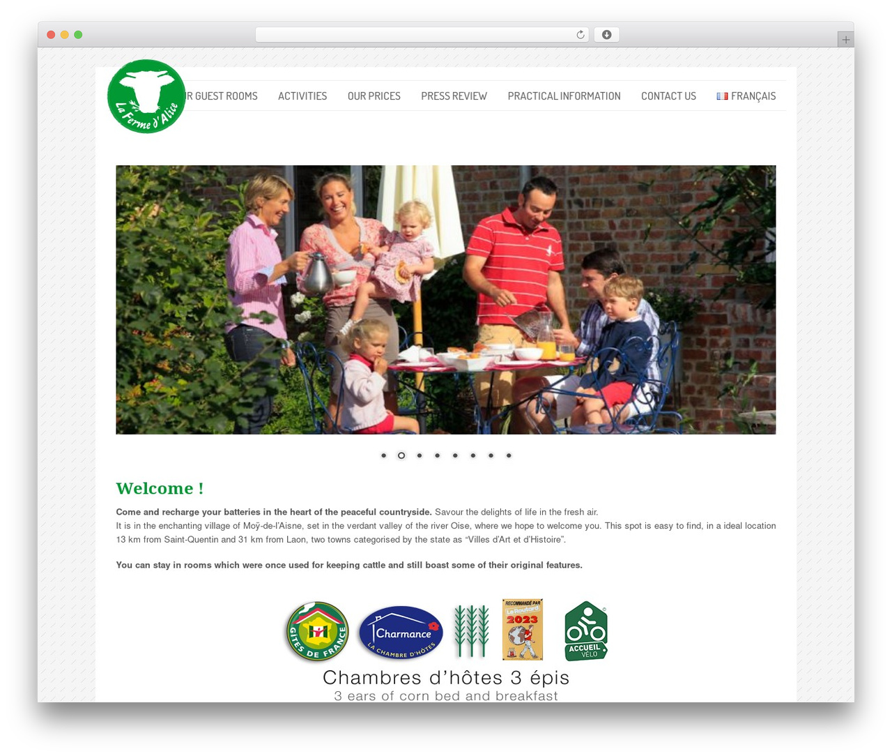 Mural WordPress theme design - lafermedalice.com