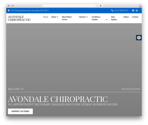 Parent Theme WordPress theme design - avondalechiropractic.com