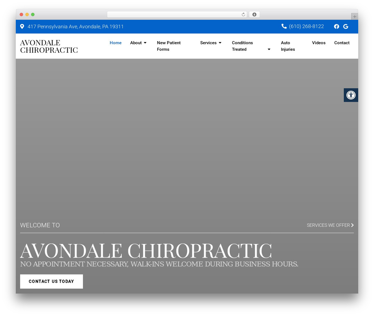 Parent Theme WordPress theme design - avondalechiropractic.com