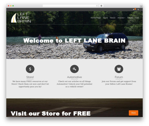 Pinnacle best free WordPress theme - leftlanebrain.com
