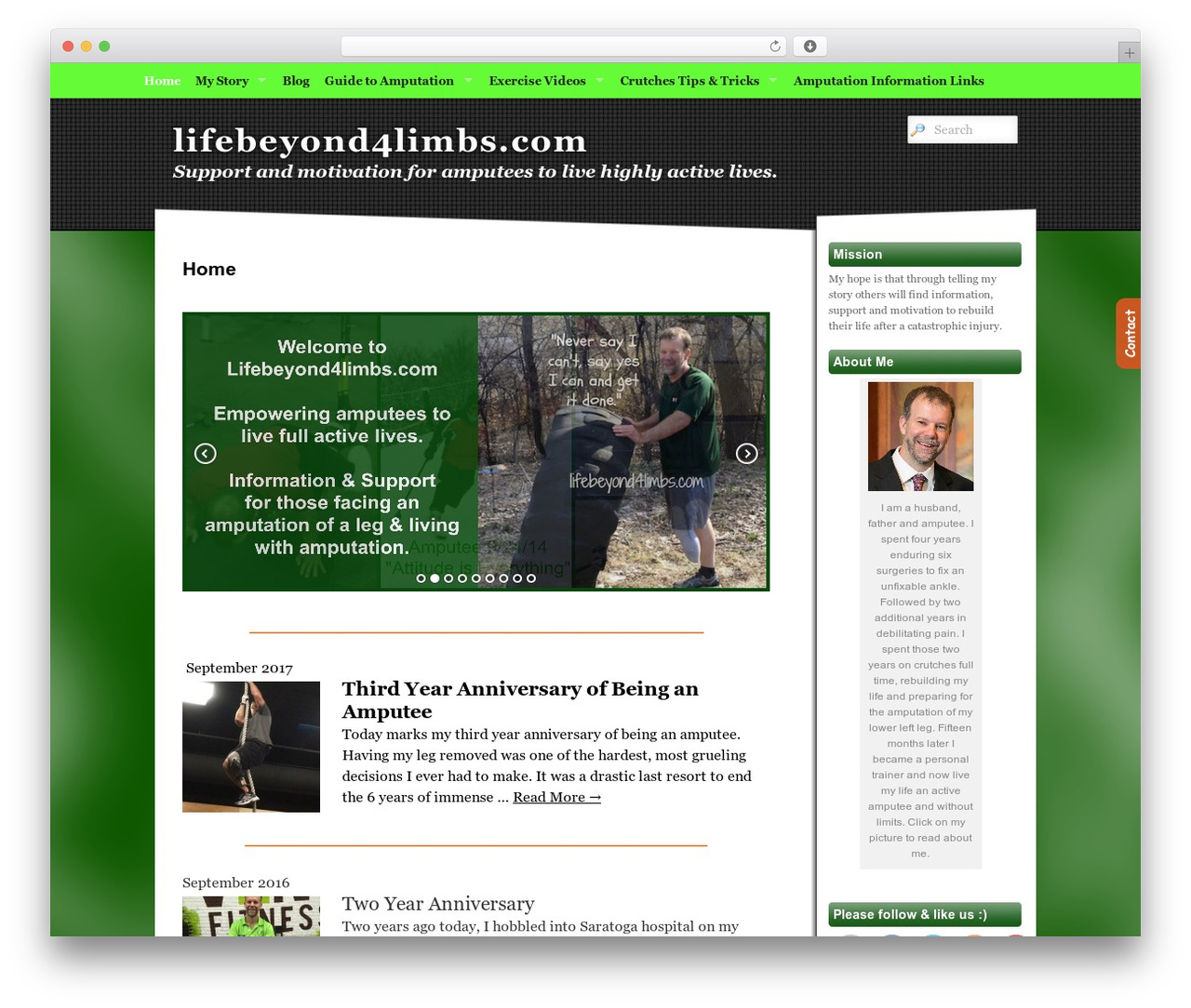 Sonar theme WordPress - lifebeyond4limbs.com Sonar theme WordPress - lifebeyond4limbs.com