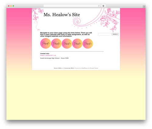 Sunset Theme WordPress theme - lisahealow.com