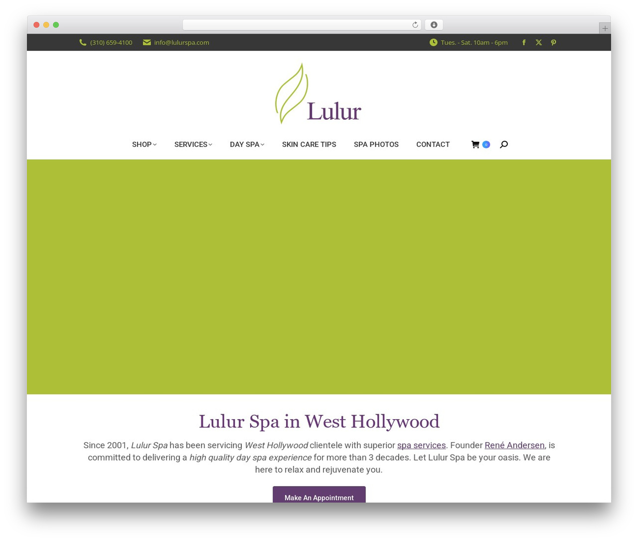 The7 WordPress theme - lulurspa.com