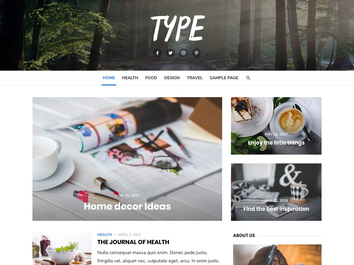 Type WordPress ecommerce theme