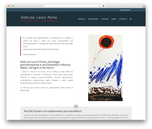 WordPress theme Divi - lauraporta.it