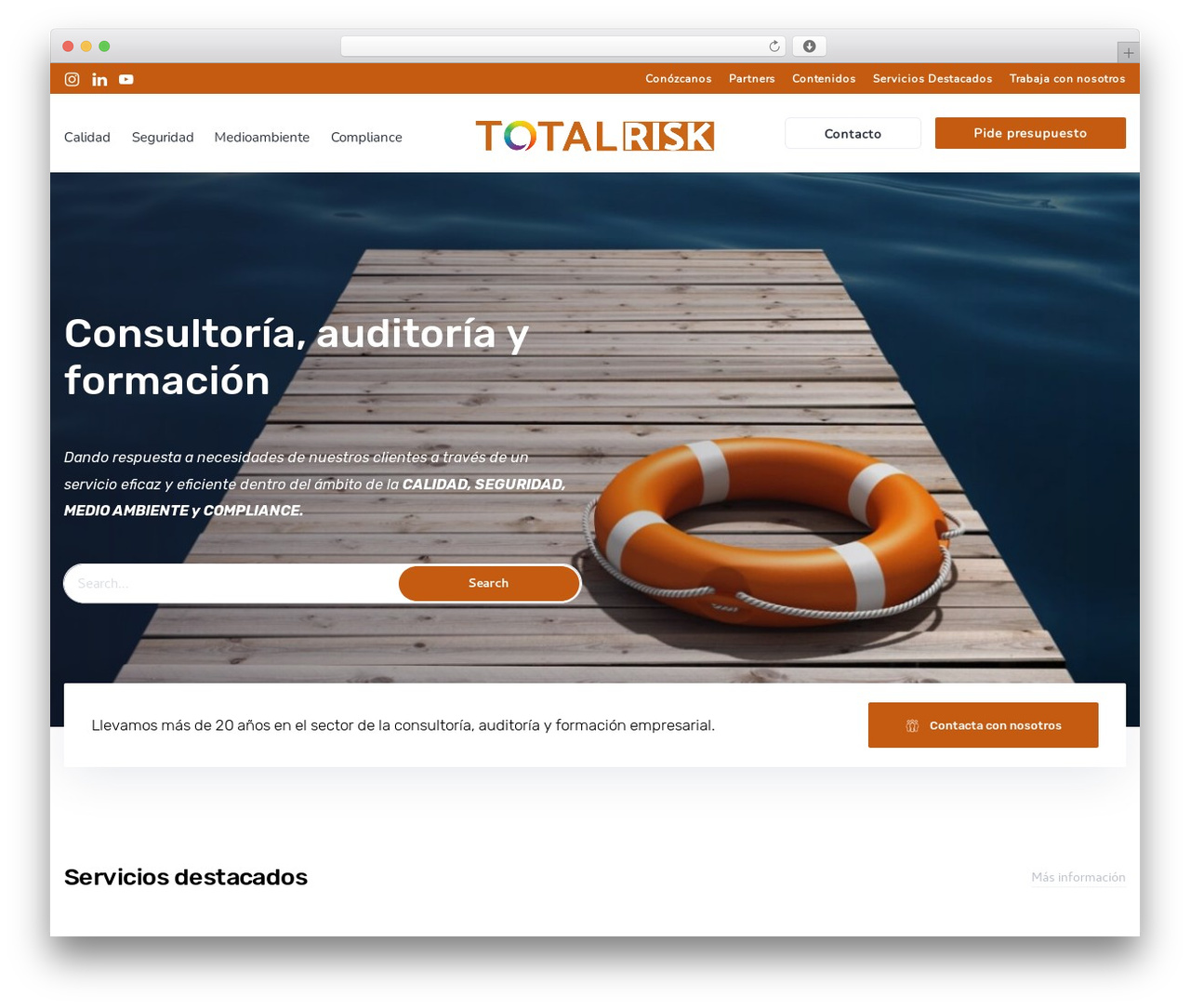 WordPress theme Scape - totalrisk.org